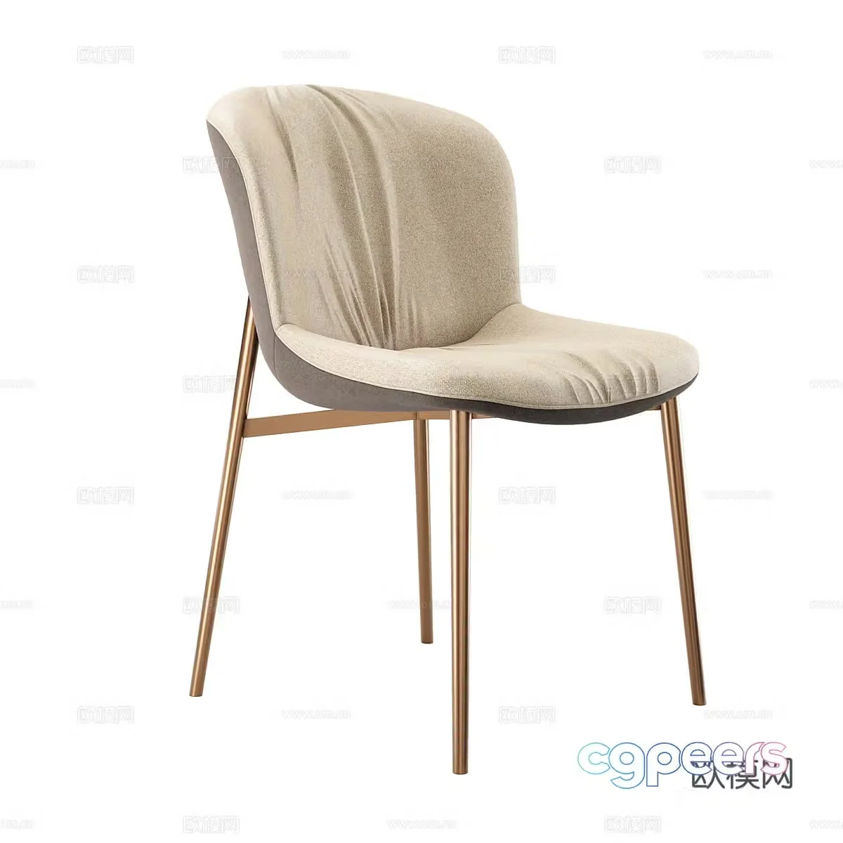 Modern simple single chair chair simple chair casual chair stool dining chair 3d model