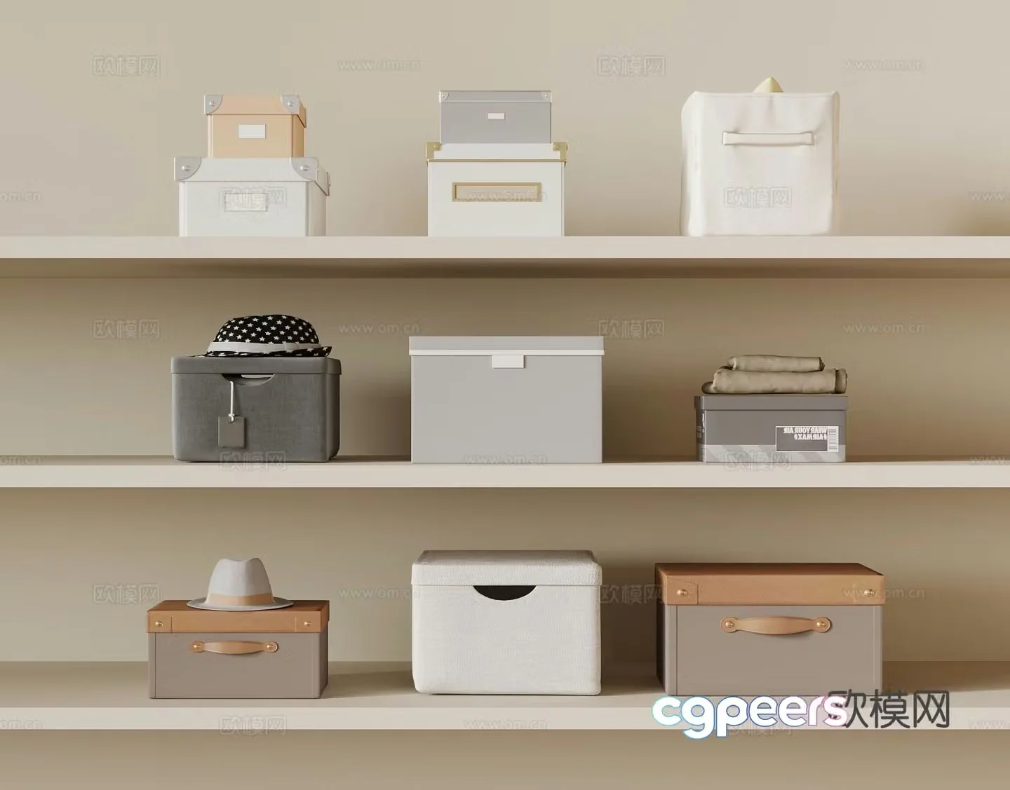 Modern storage box storage box 3d model