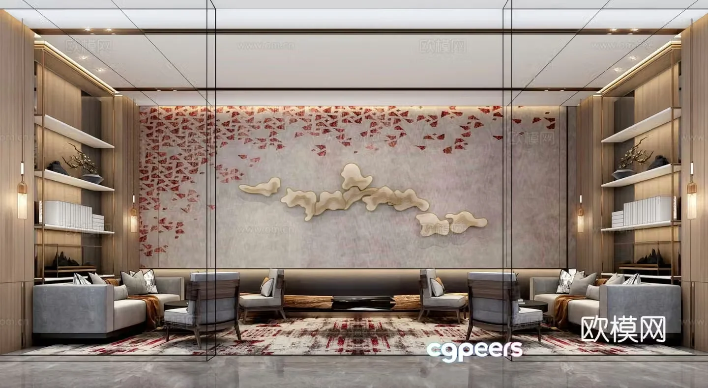 New Chinese negotiation area 3D model
