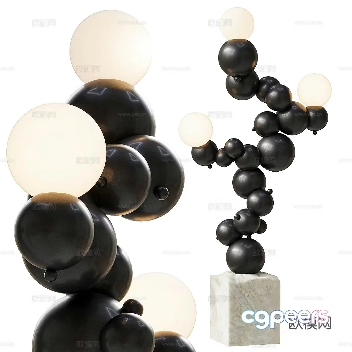 Modern sculpture lamp decorative lamp 3d model