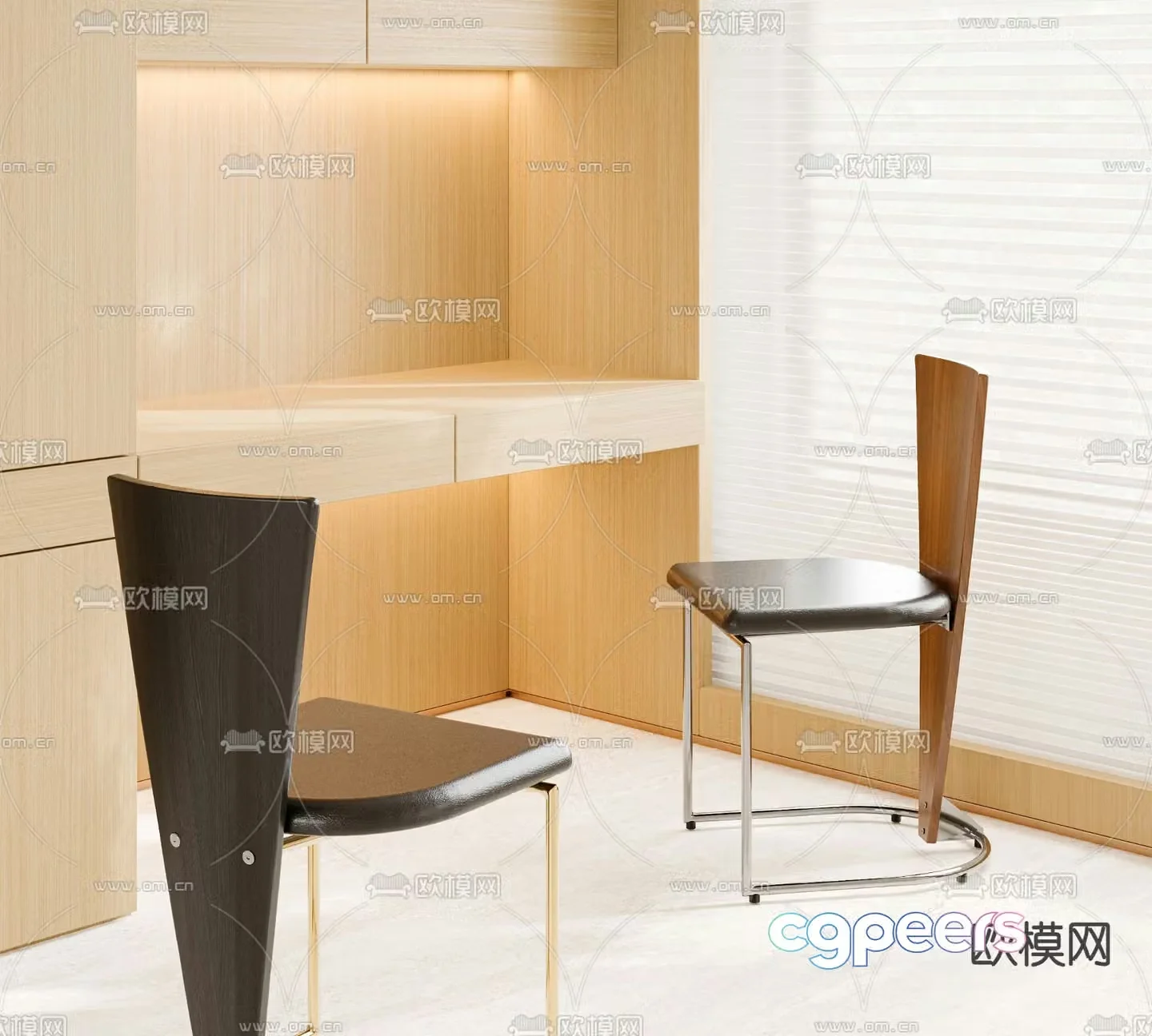 Harvink high back chair chair desk chair 3d model