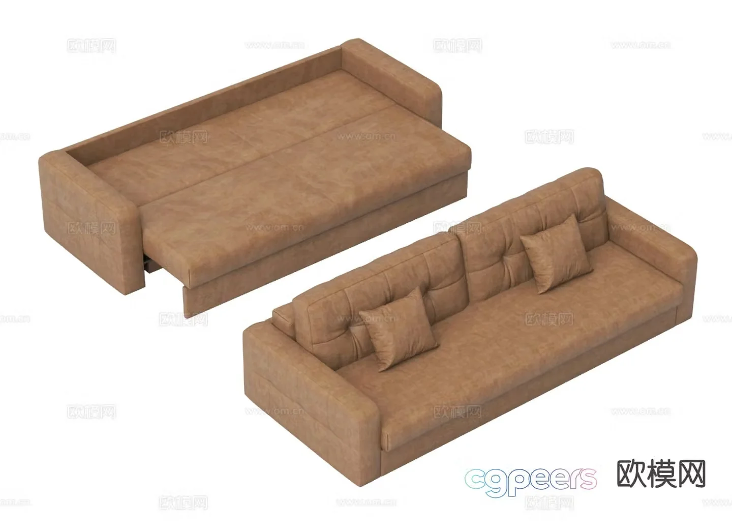 Retractable sofa sofa bed 3d model