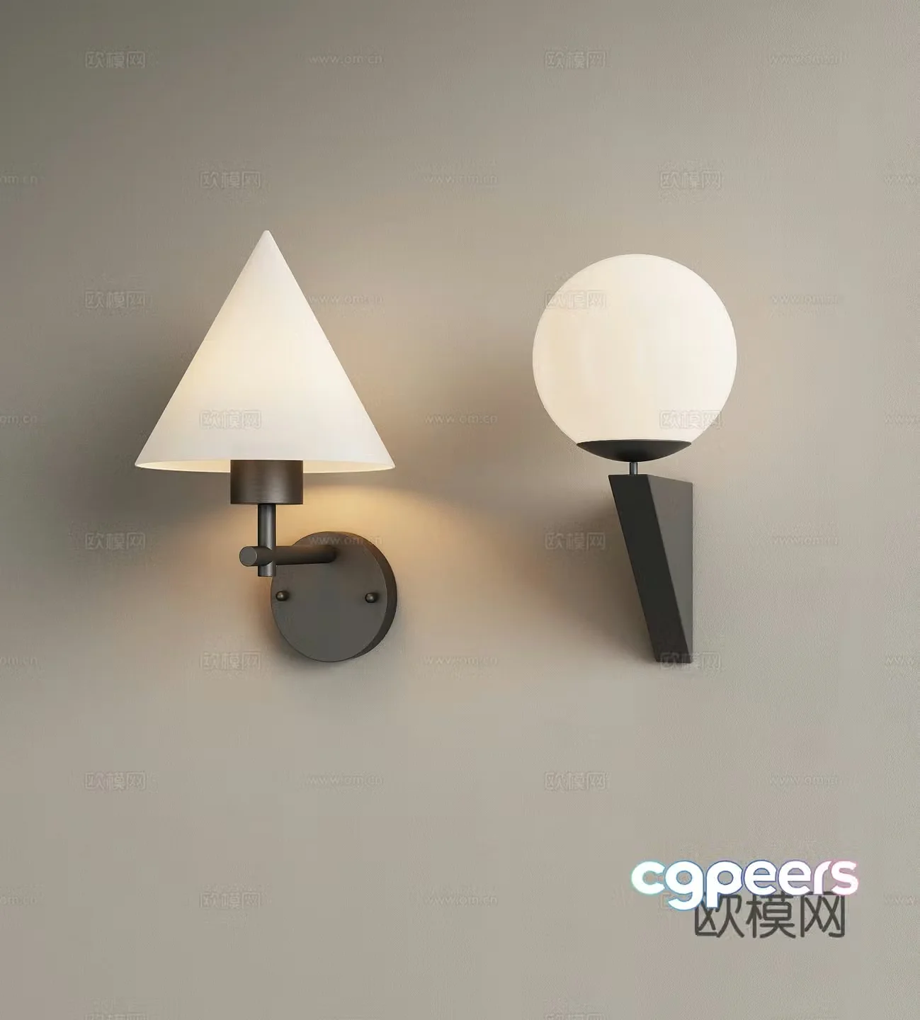 Modern metal wall lamp Bedside wall lamp front light mirror front light bedroom wall lamp living room wall lamp 3D model