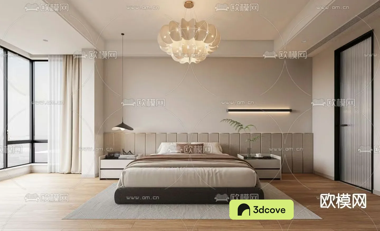 Modern living and dining room