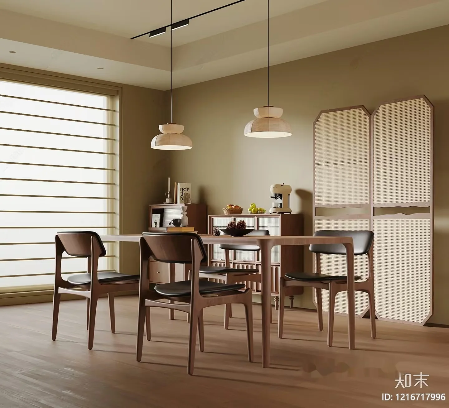 Modern Dining Room 3D Model – 16446 – VRAY Render