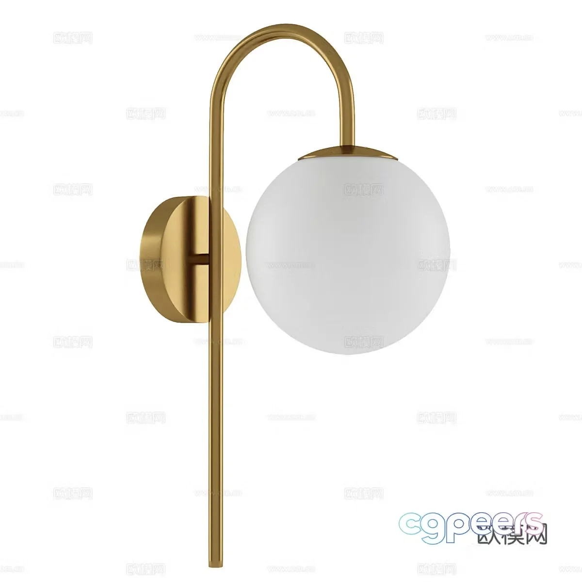Modern simple and light luxury wall lamp wall lamp simple spherical wall lamp decorative wall lamp lamp 3d model