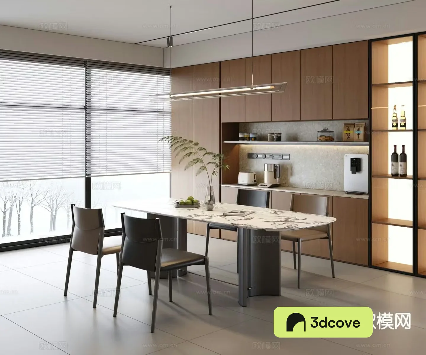 Modern minimalist restaurant