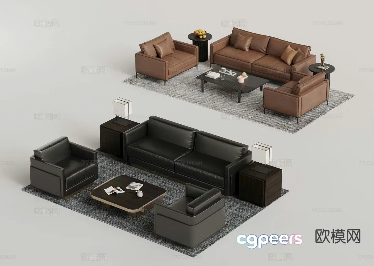 Modern sofa combination 3d model
