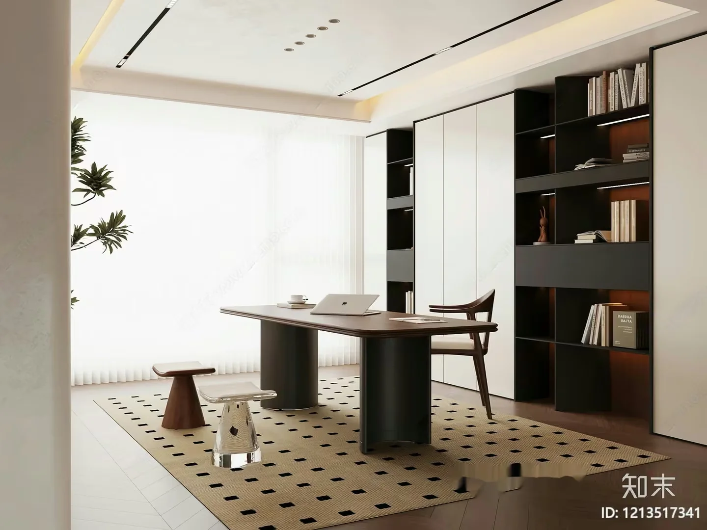 Modern Home Office 3D Model – 7000 – VRAY Render