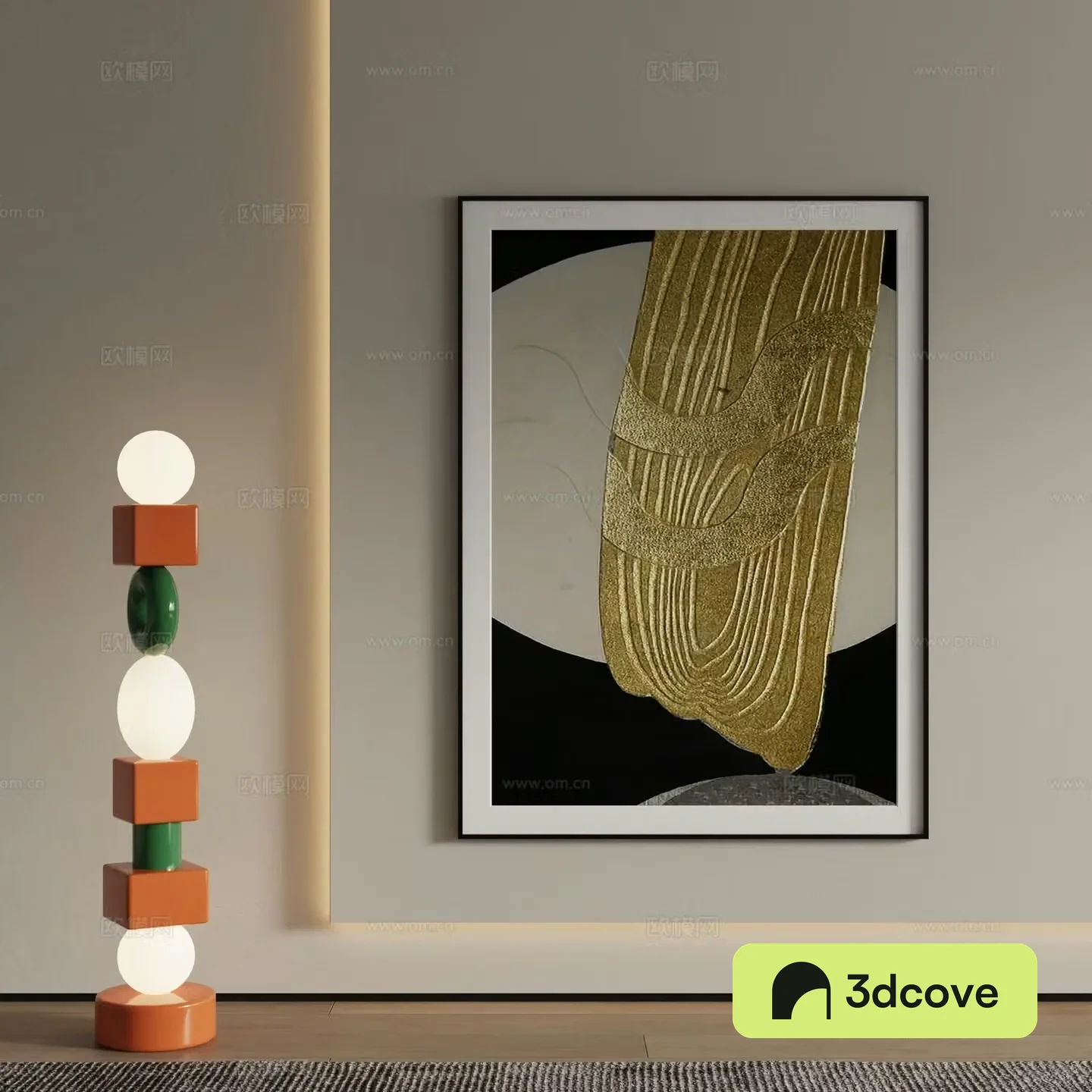 Modern decorative paintings gilded hanging paintings