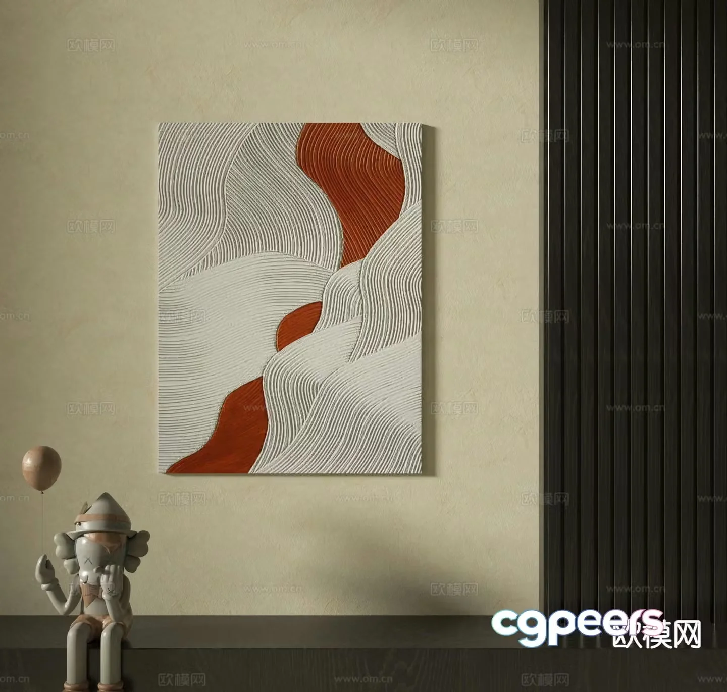 Medieval style art painting texture painting decorative painting 3d model