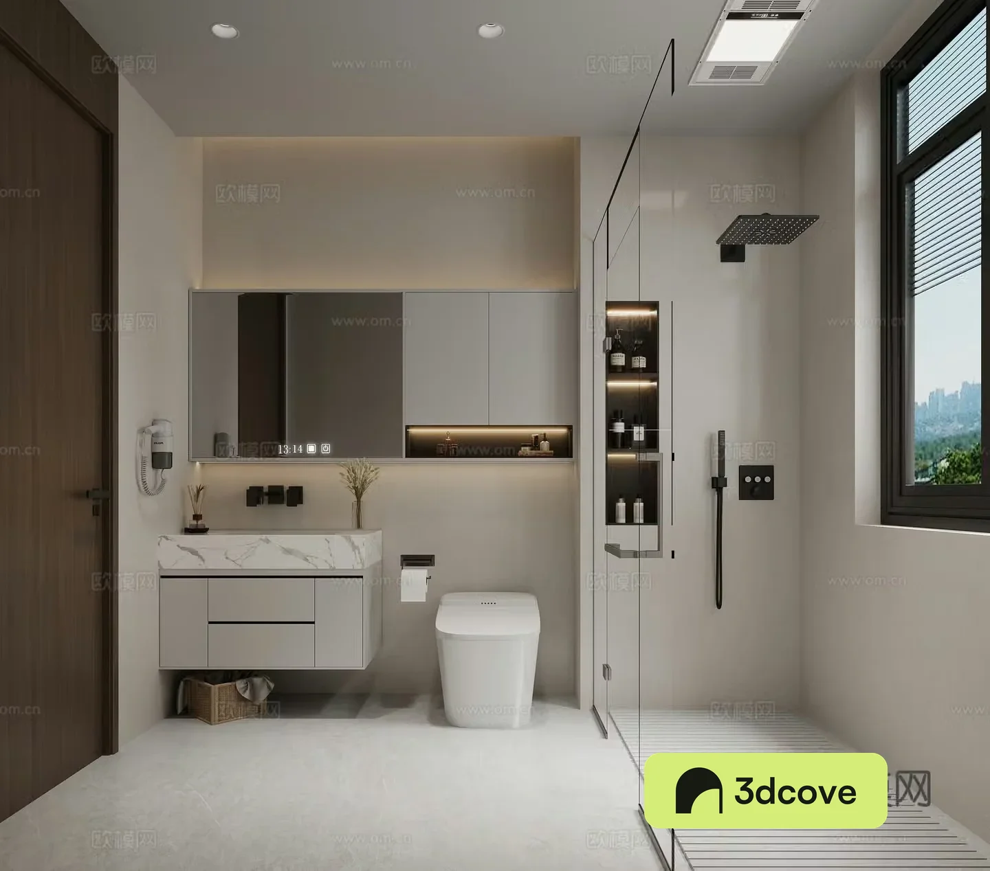 Modern minimalist bathroom