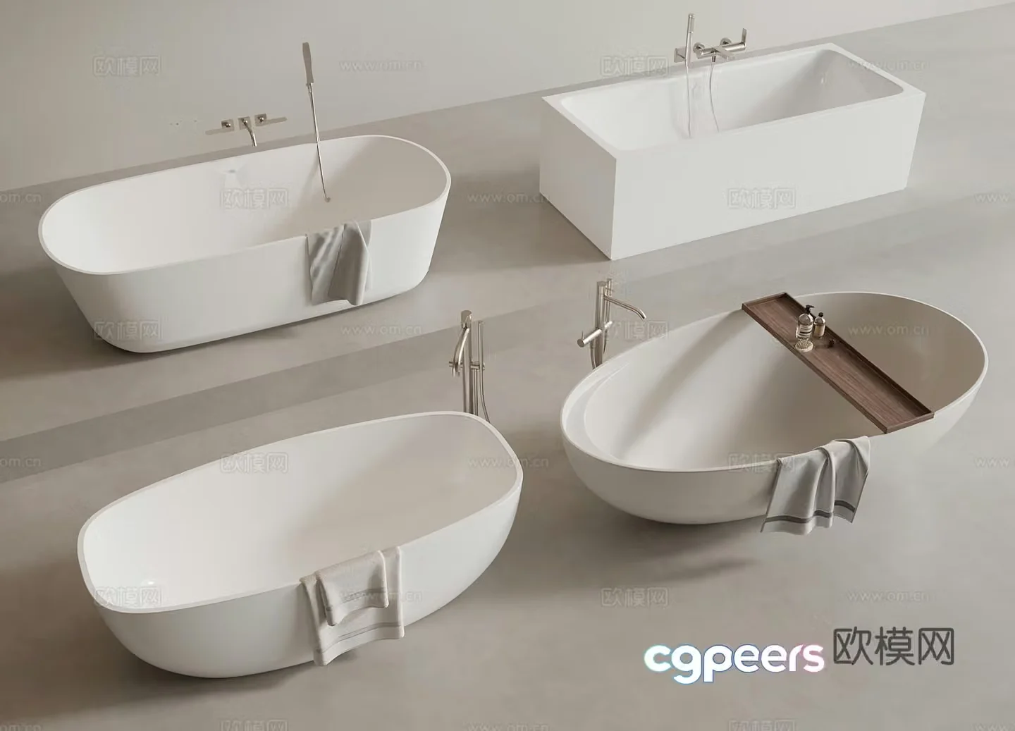 Modern bathtub 3d model
