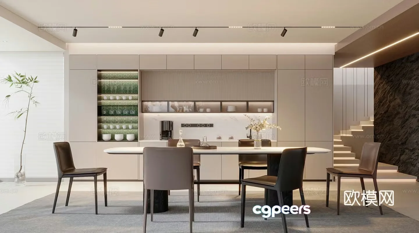 Modern restaurant 3d model