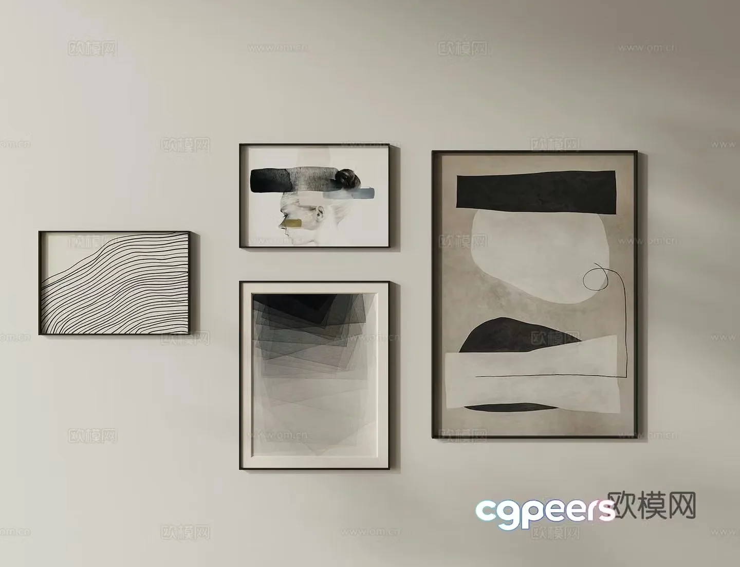 Combination hanging painting 3D model