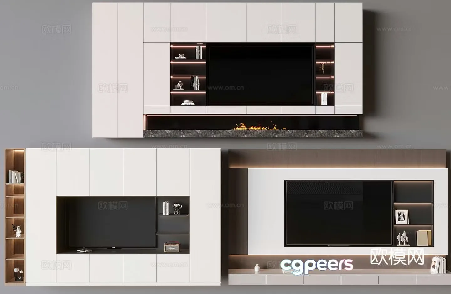 TV background wall 3d model