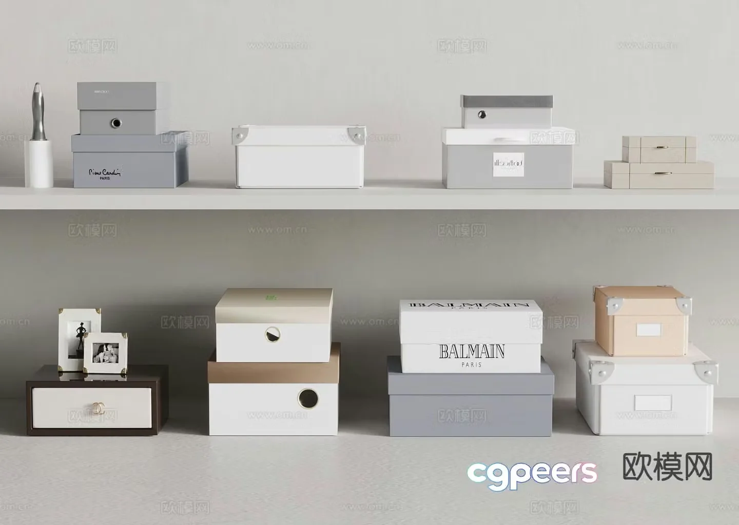 Modern storage box ornaments 3D model