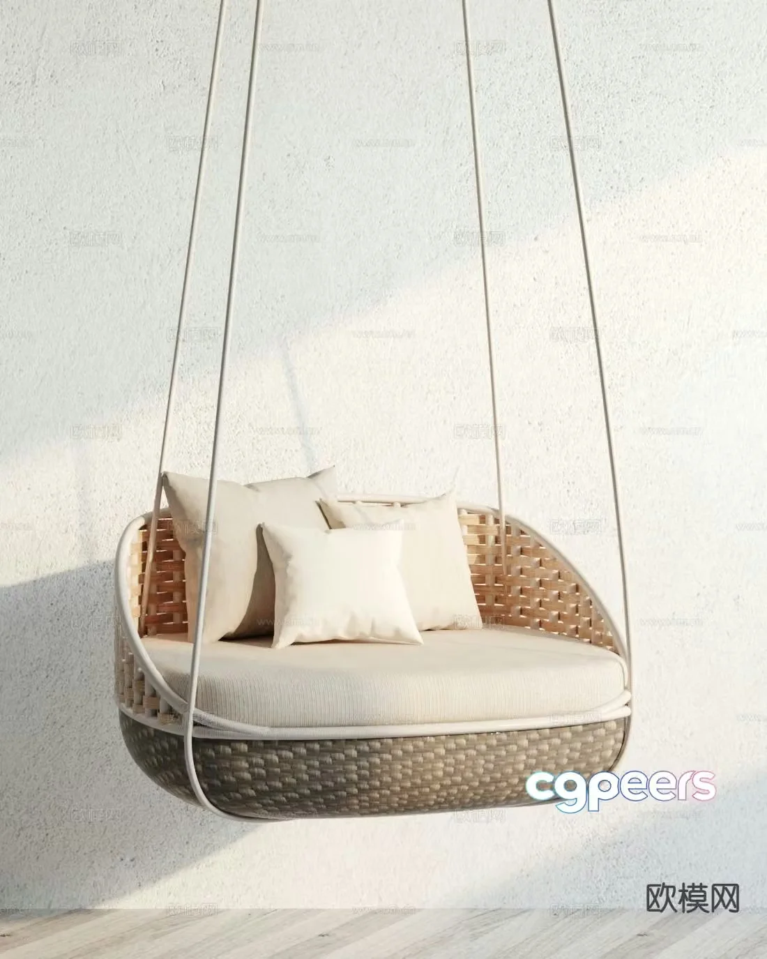 Fabric leisure hanging chair 3d model