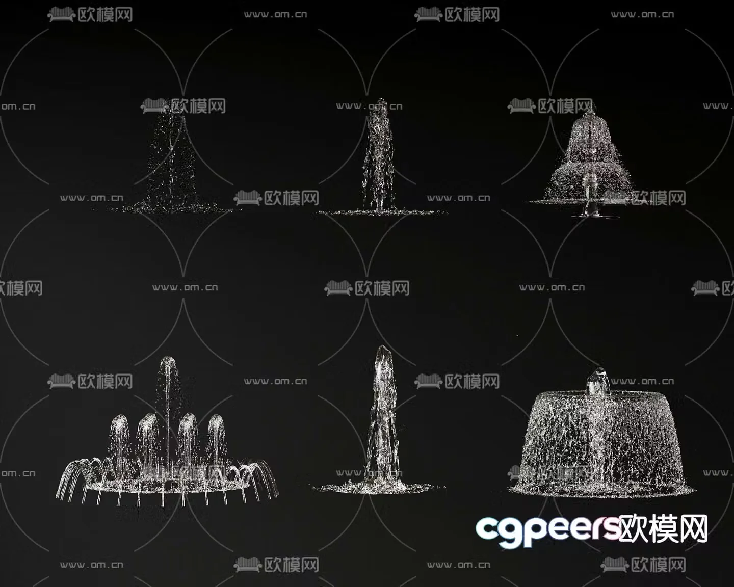 Waterscape fountain sketch 3d model