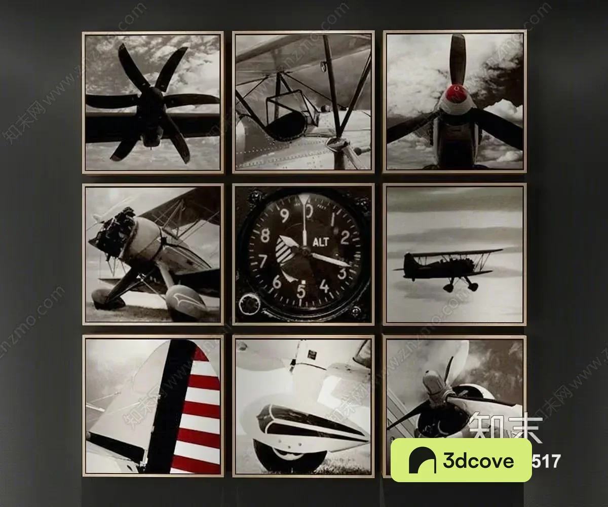 A Collection Of Vintage-Style Airplane Images