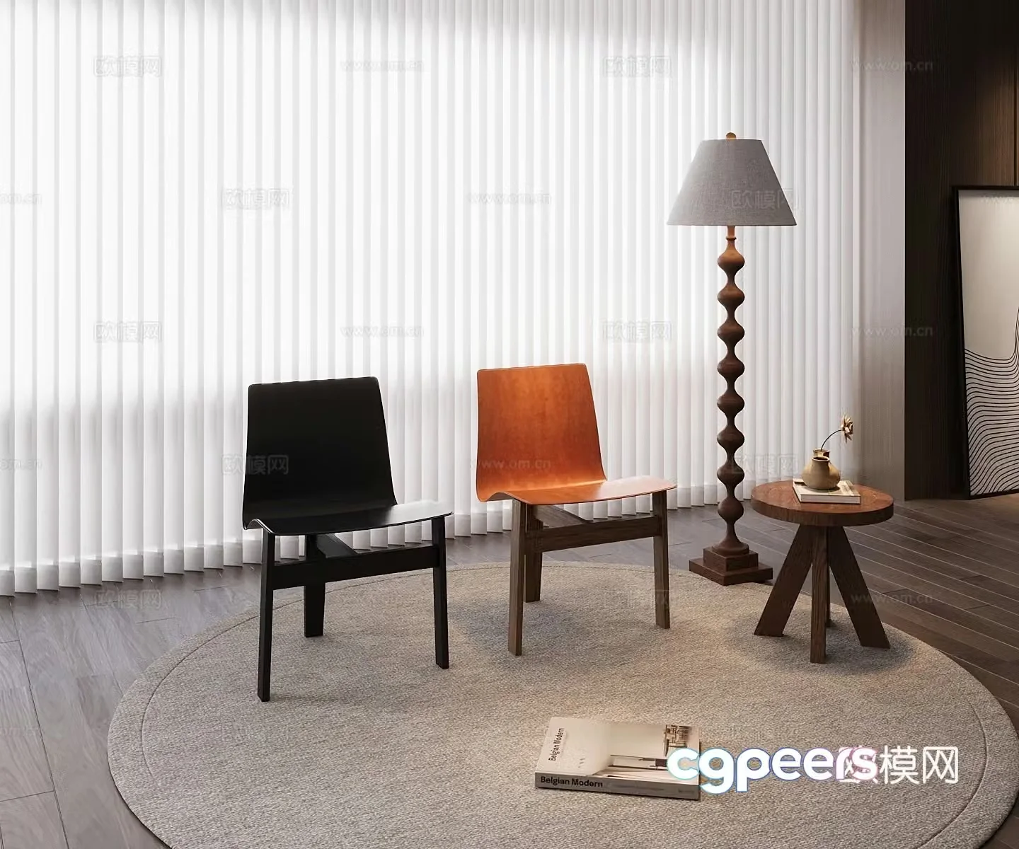 Modern leisure chair 3d model
