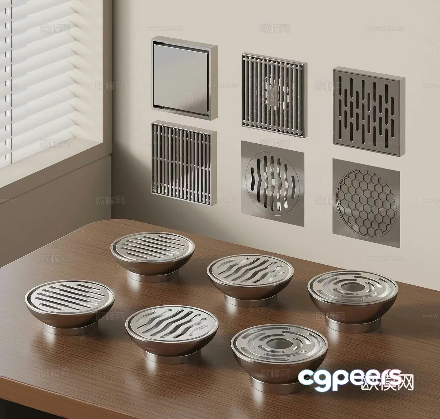 12 floor drain seamless floor drain 3d model 3d model