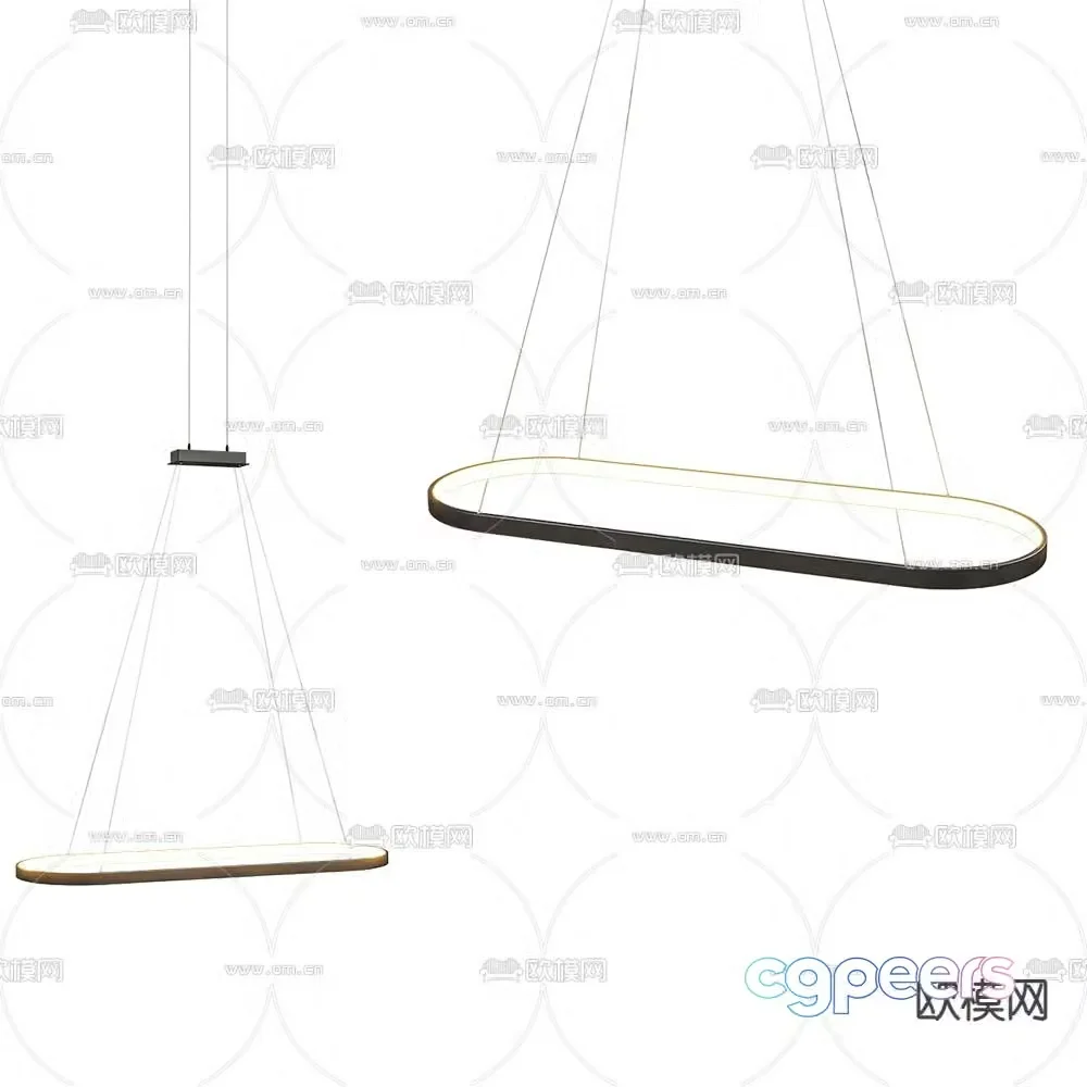 GLODE ring chandelier 3d model