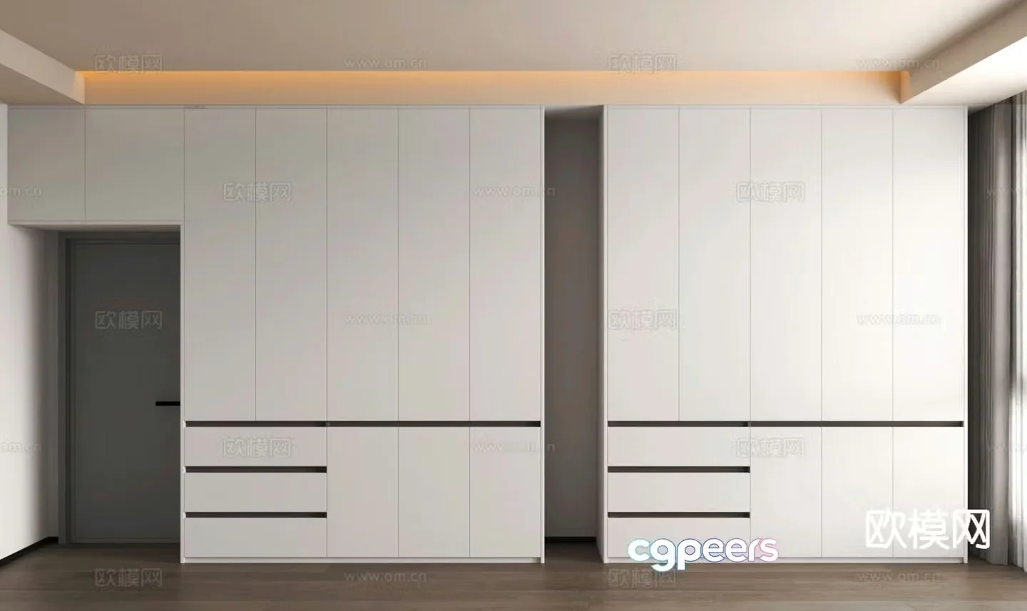Modern wardrobe custom wardrobe 3d model