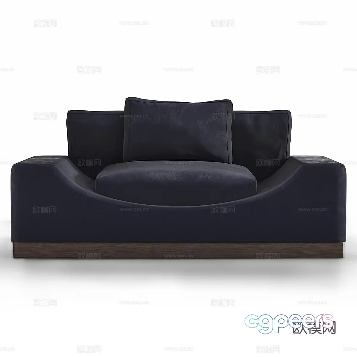 Modern single sofa living room sofa 3d model