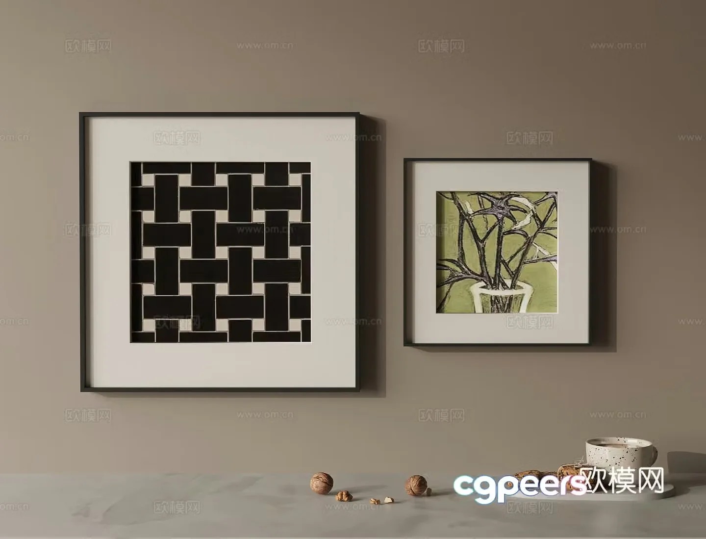 Combination hanging painting 3D model