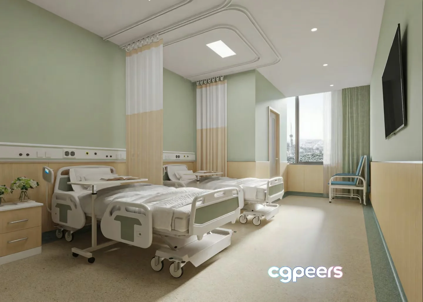 A Hospital Room 3D Model – 5085 – VRAY Render