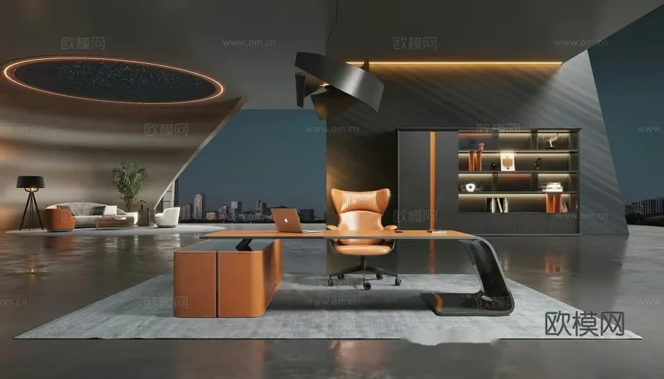 Modern Office Space 3D Model – 3687 – VRAY Render