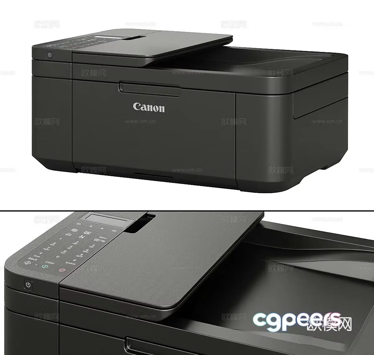 Large printer Small printer Mini printer Copier Office equipment Fax machine 3d model