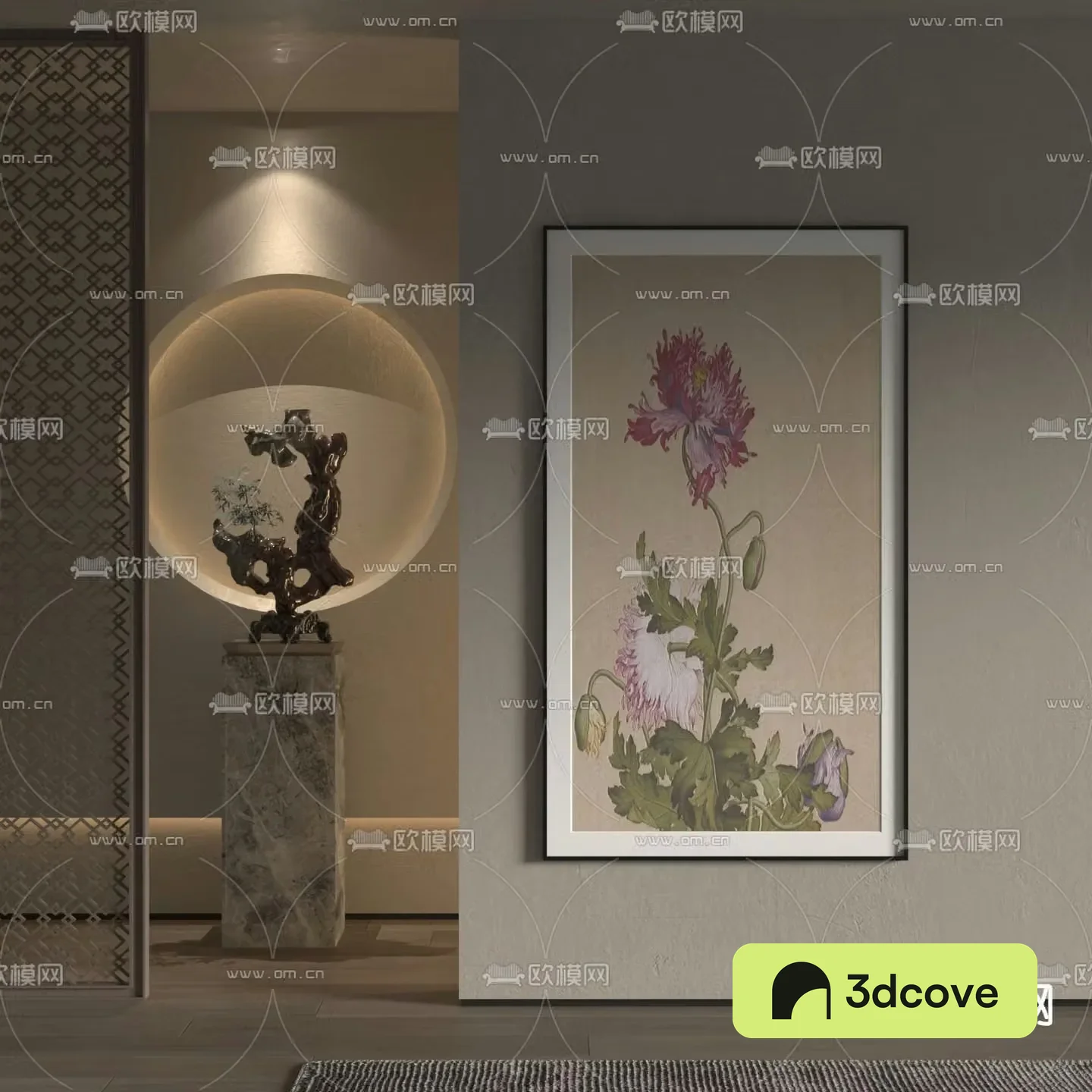 New Chinese style flower painting decorative painting