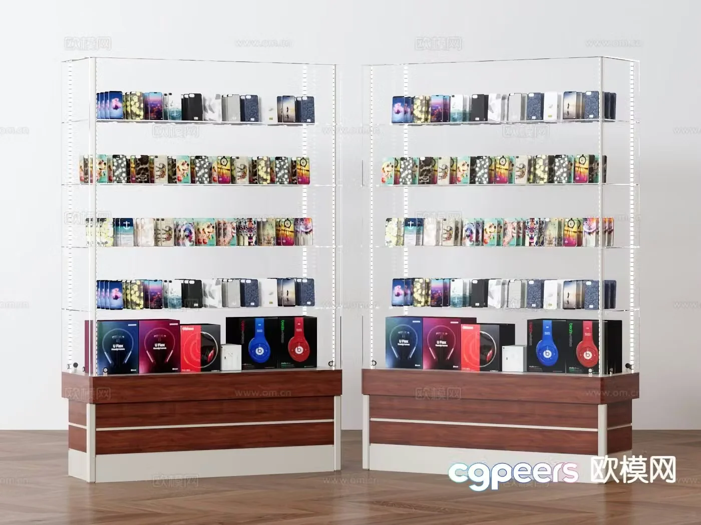 Electronic Product Showcase Mobile Phone Shelf 3D Model