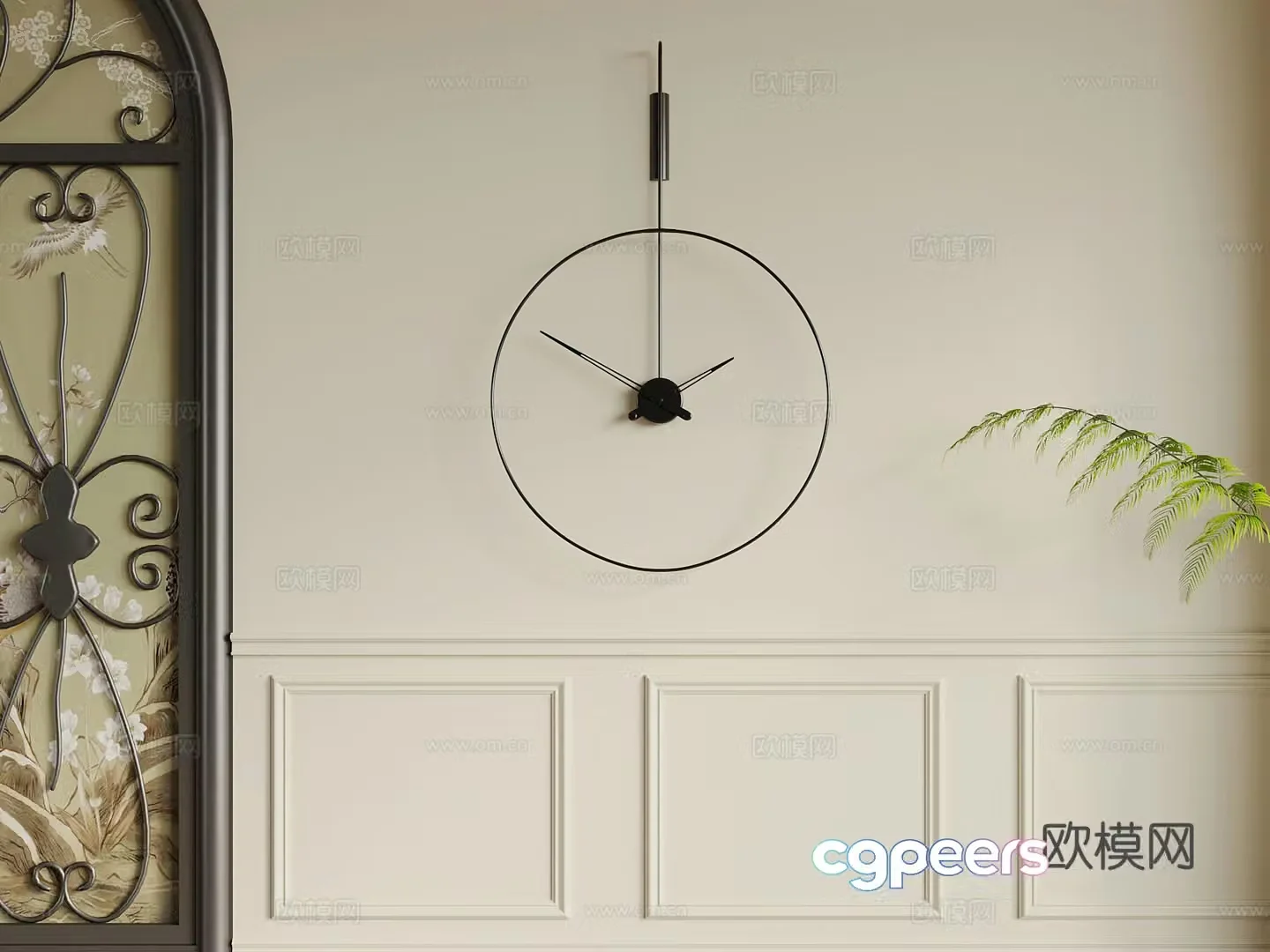 clock clock wall clock 3d model