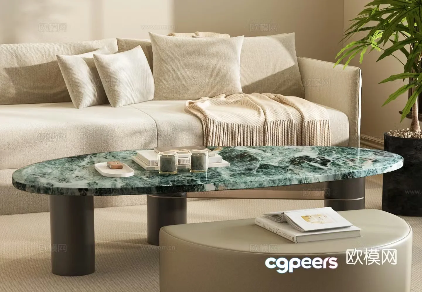 Modern Italian coffee table Italian coffee table coffee table combination modern coffee table marble coffee table 3D model