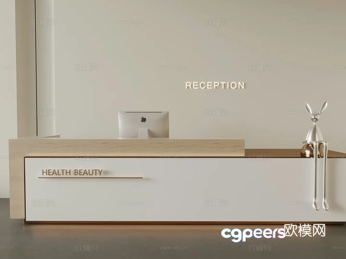 Front desk Modern company front desk Service desk 3d model