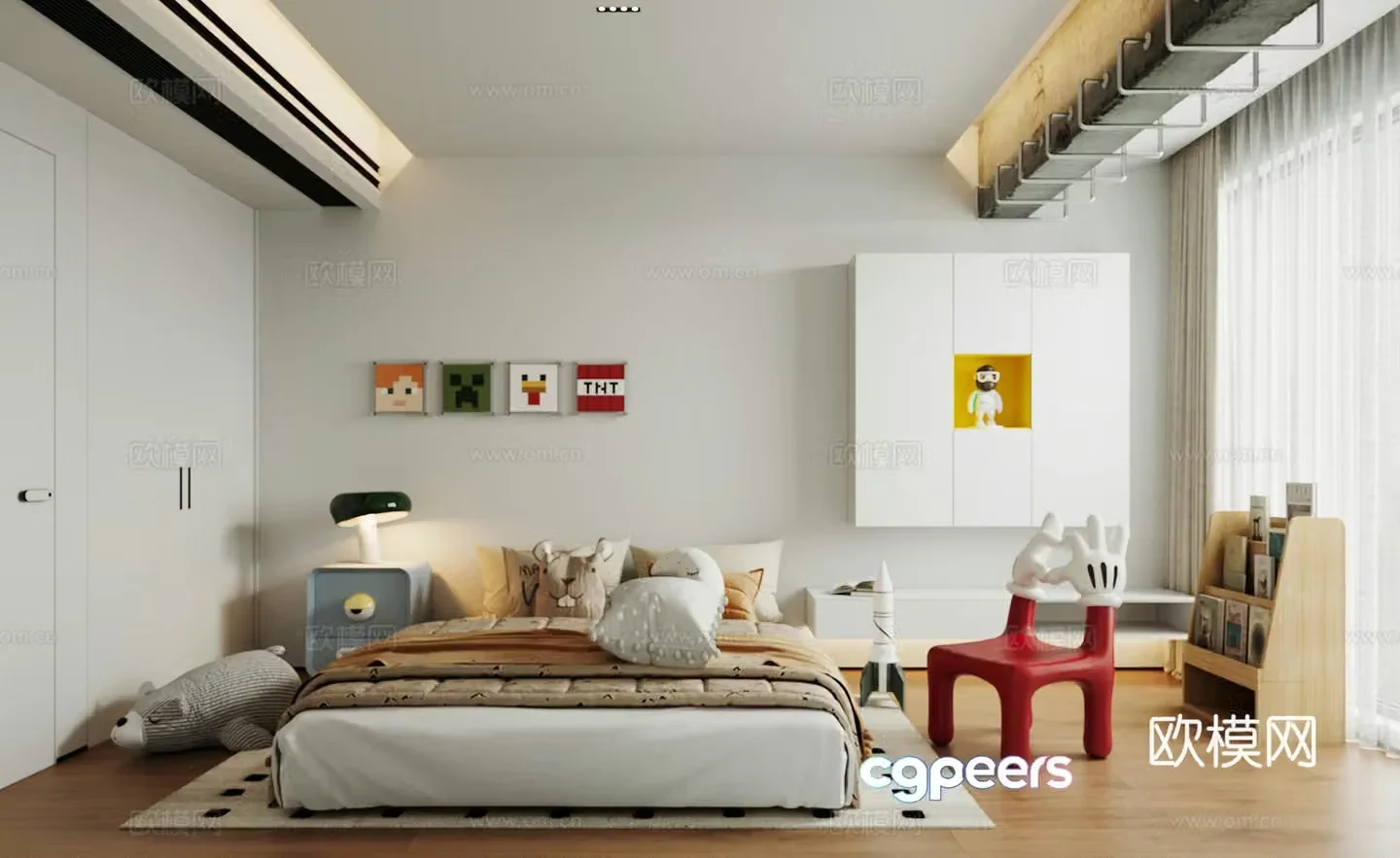 Modern children’s room Children’s bedroom Children’s master bedroom 3D model