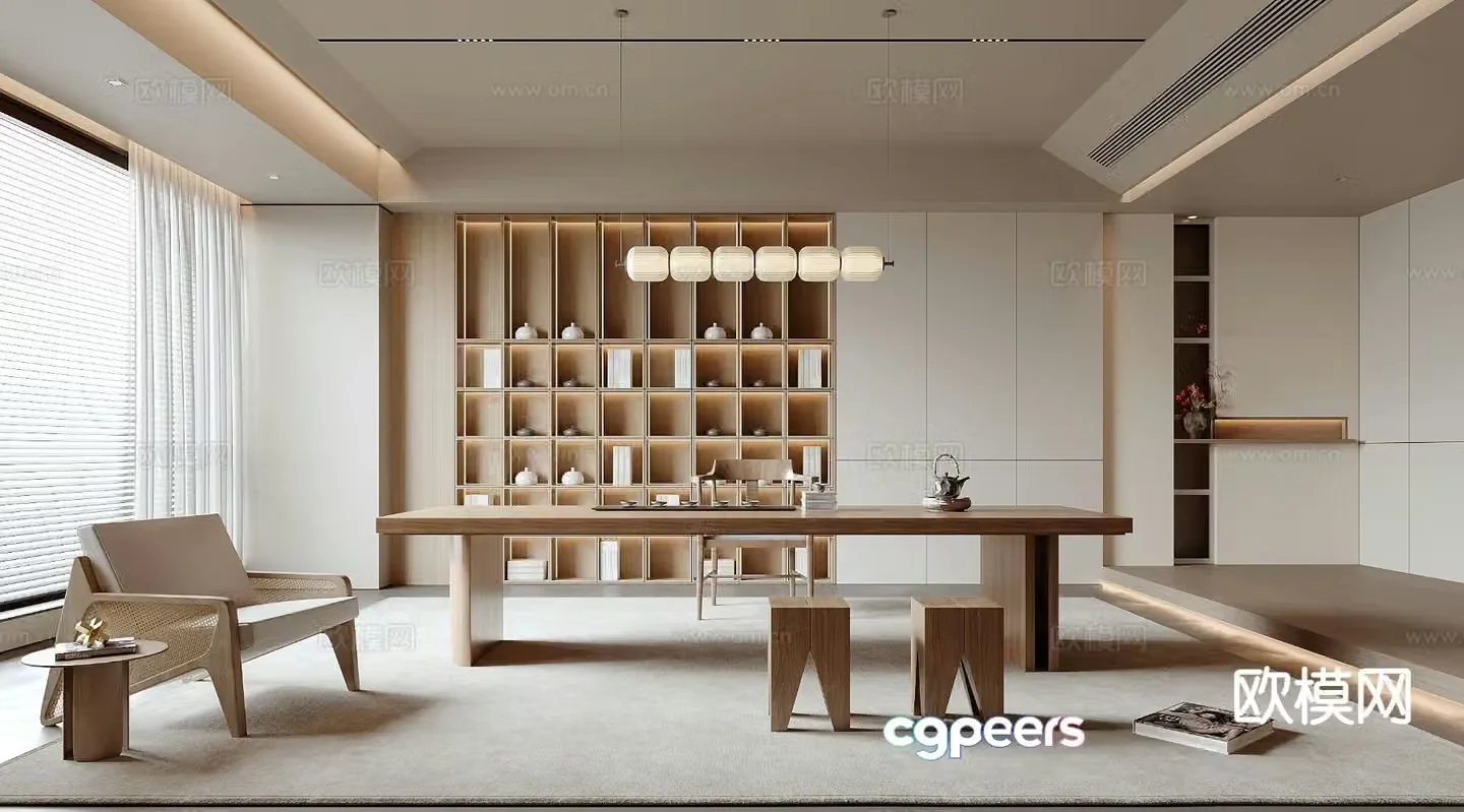 New Chinese tea room 3d model