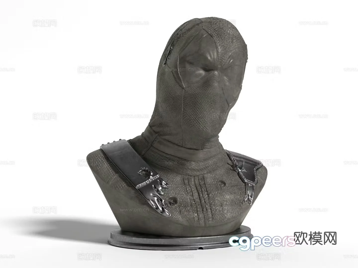 Modern style Deadpool sculpture 3d model