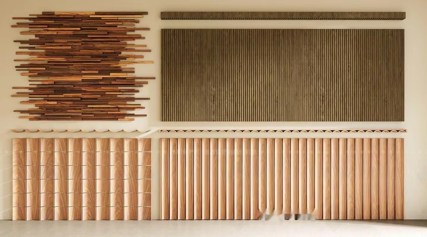 Modern Wood Paneling 3D Model – 9519 – VRAY Render