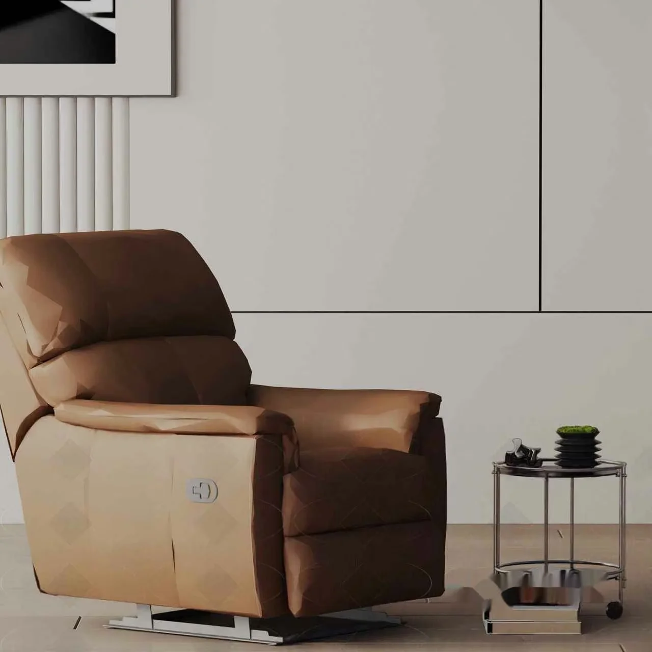 A Brown Recliner Chair 3D Model – 18260 – VRAY Render