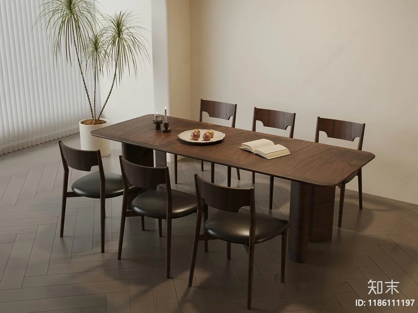Modern Dining Table 3D Model – 6749 – VRAY Render