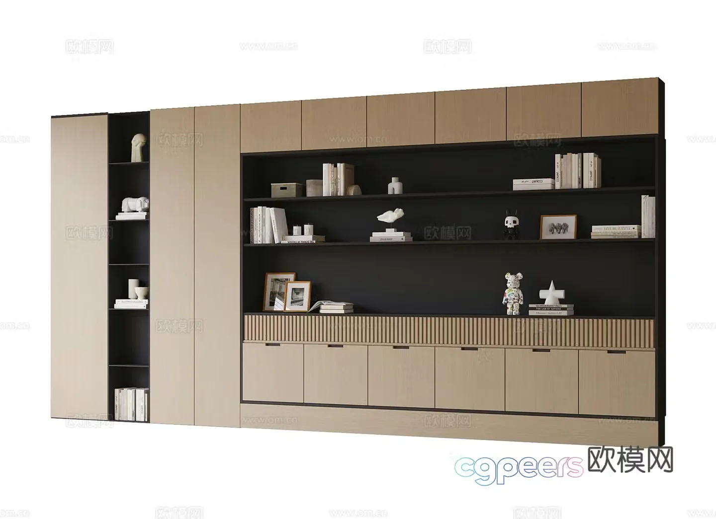 Modern bookcase Office bookcase 3d model