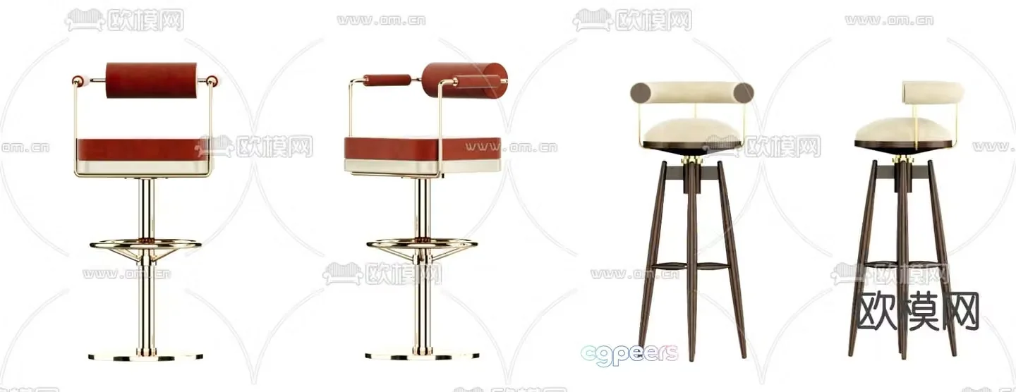 Modern bar chair 3d model