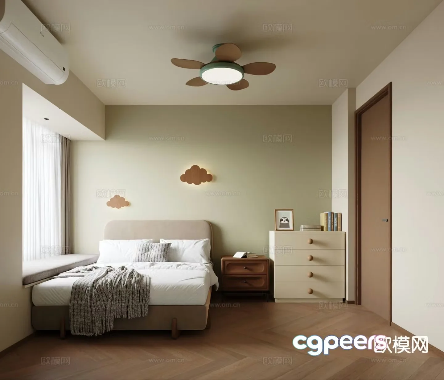Modern children’s room child’s room second bedroom 3D model