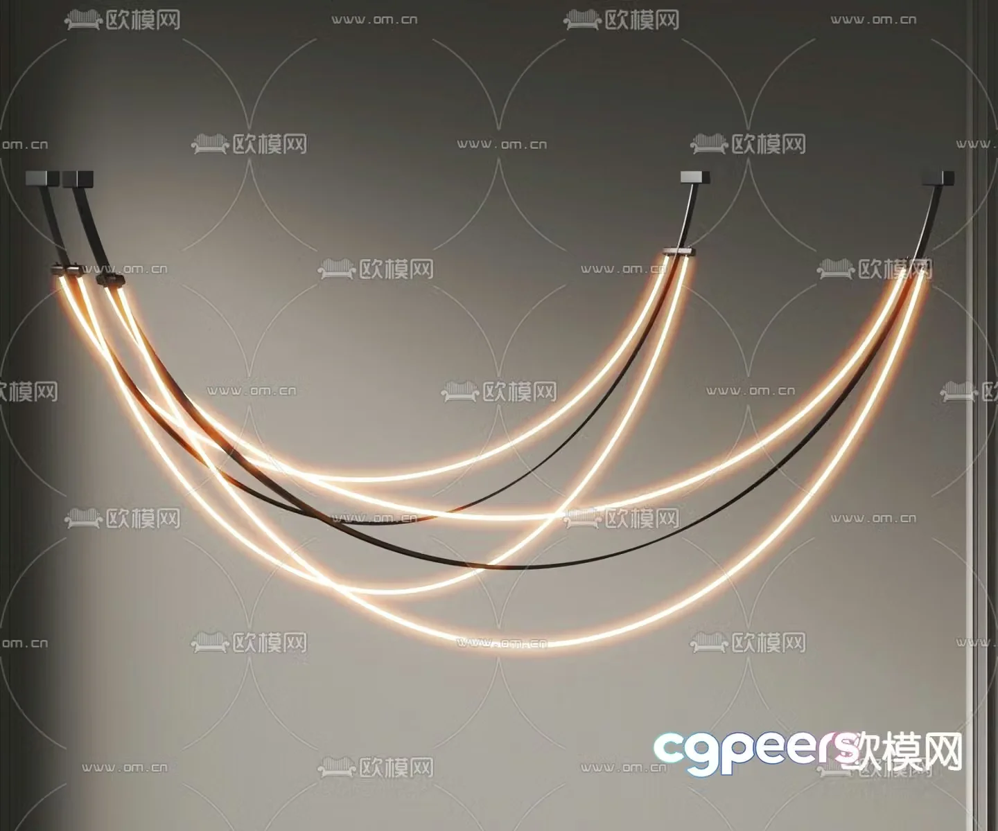 Modern chandelier 3d model