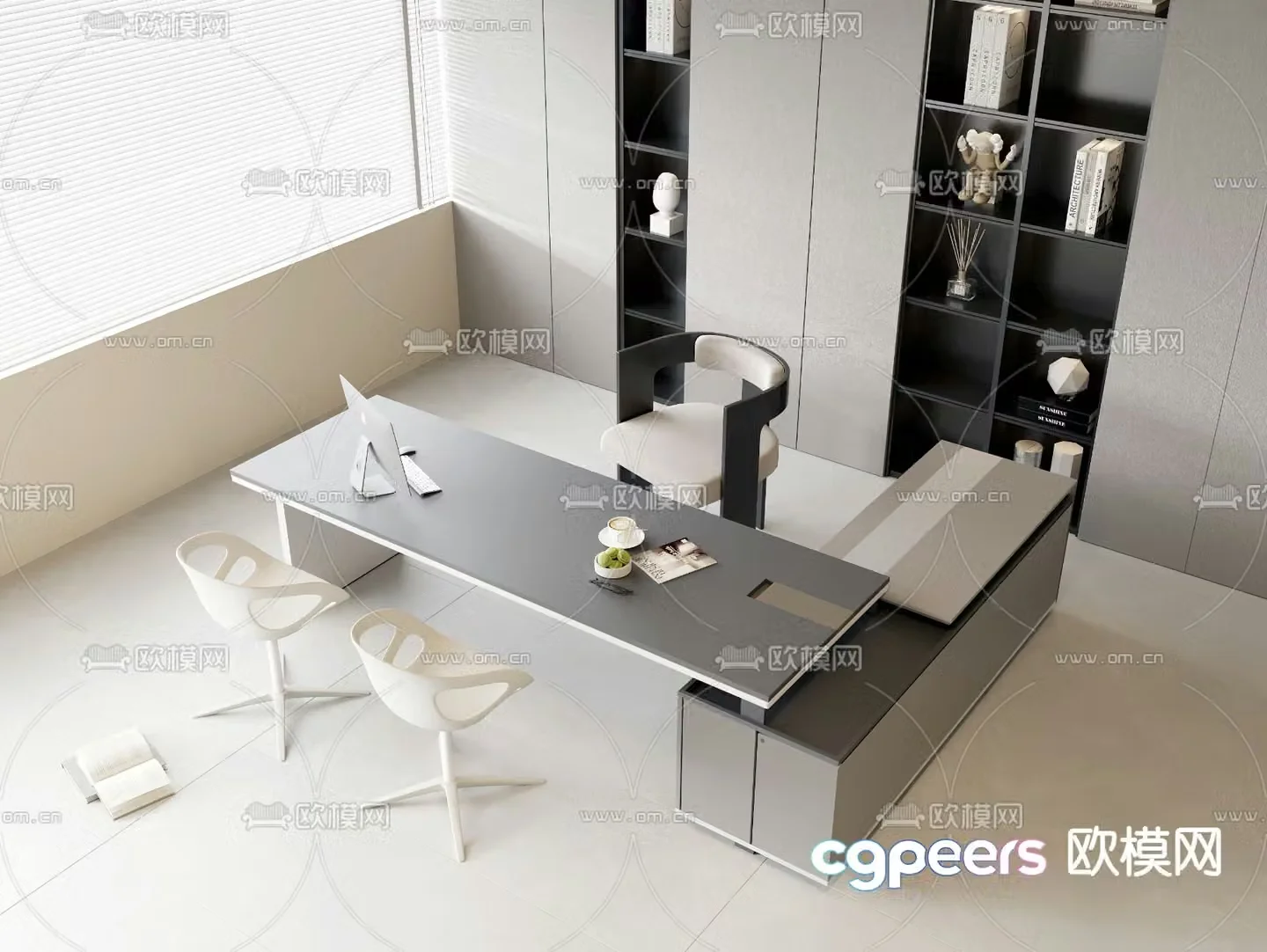 Desk desk desk boss desk 3d model