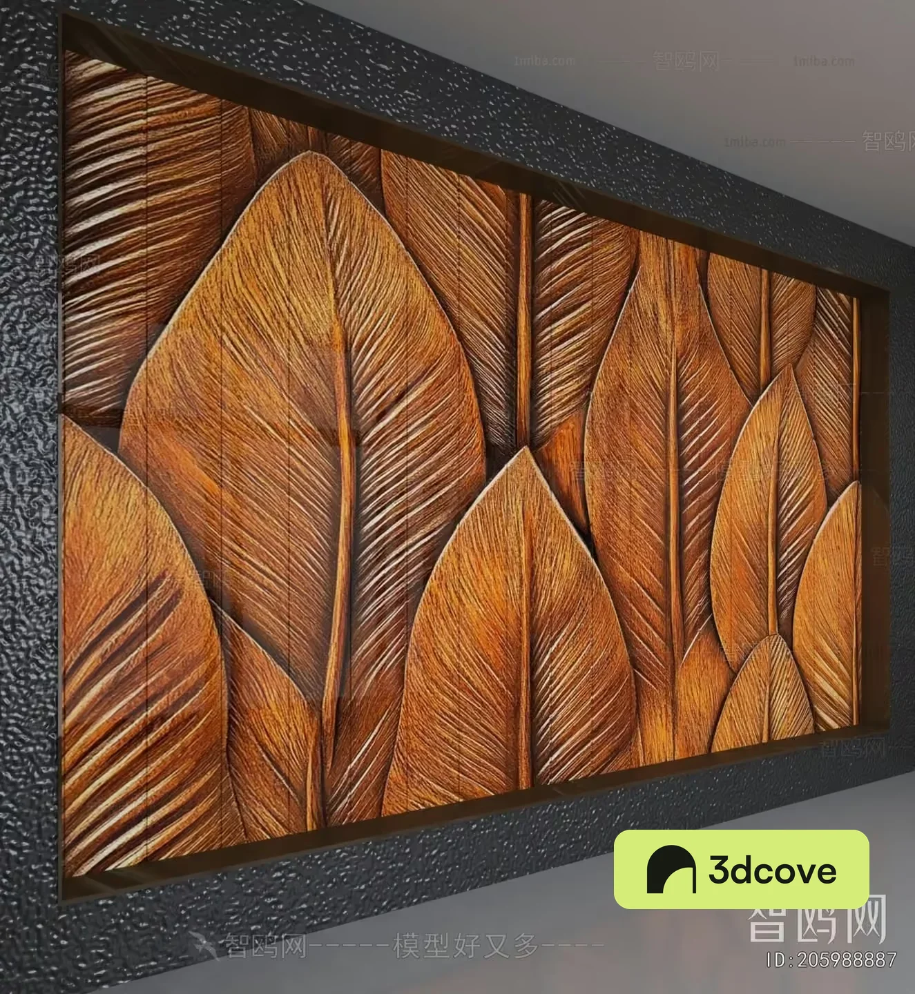 A Wall Hanging With A Leaf Pattern